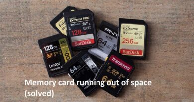 memory card running out of space